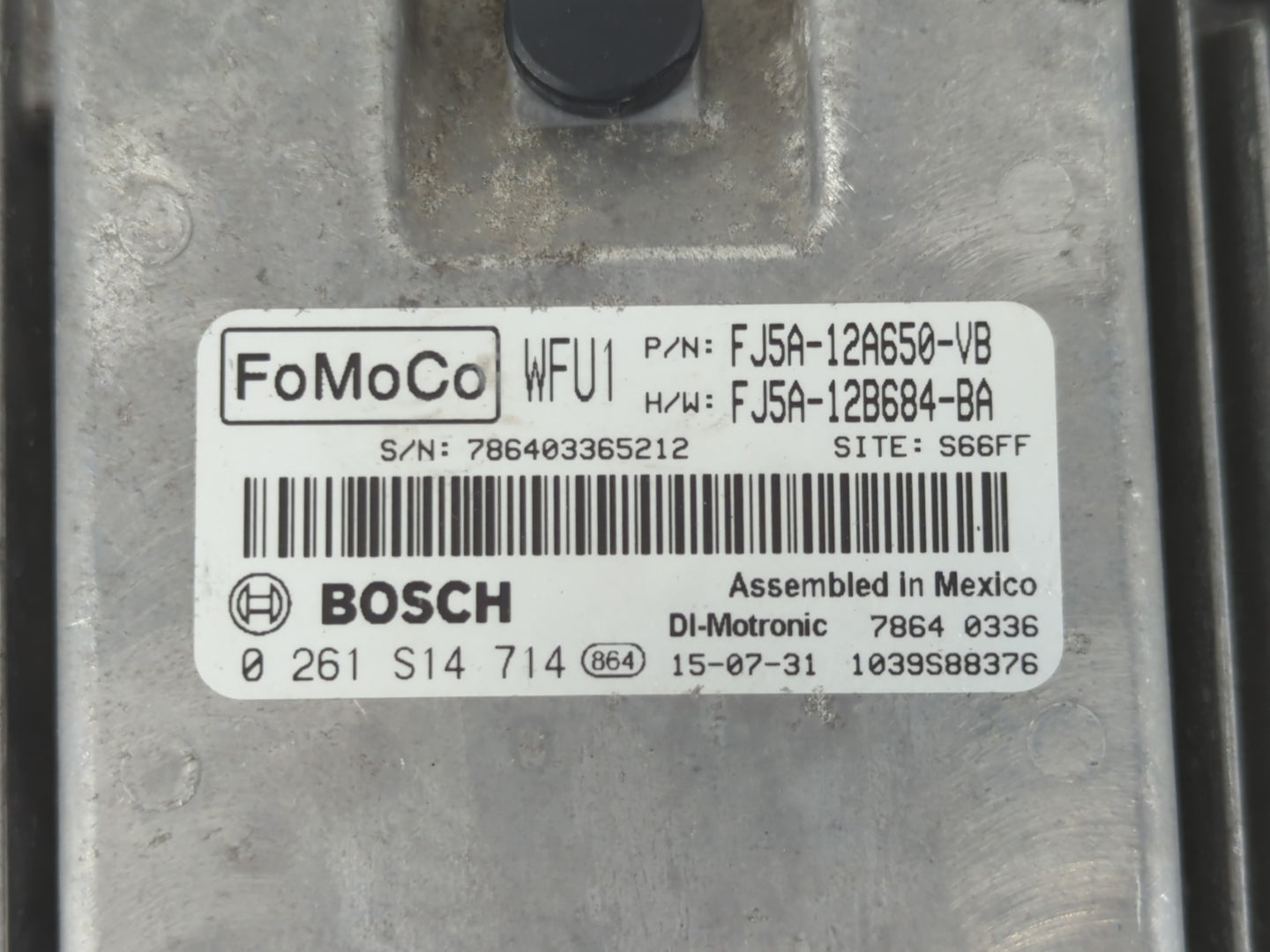 2015-2016 Ford Escape PCM Engine Control Computer ECU ECM PCU OEM P/N:FJ5A-12B684-BA FJ5A-12A650-UB Fits Fits 2015 2016 OEM Used Auto Parts - Oemusedautoparts1.com