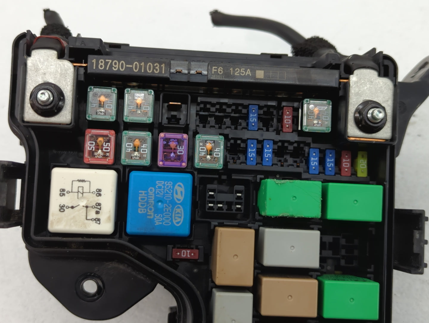 2012-2014 Hyundai Veloster Fusebox Fuse Box Panel Relay Module P/N:BC4190460121 N91236-2V612-05 Fits Fits 2012 2013 2014 OEM Used Auto Parts - Oemusedautoparts1.com