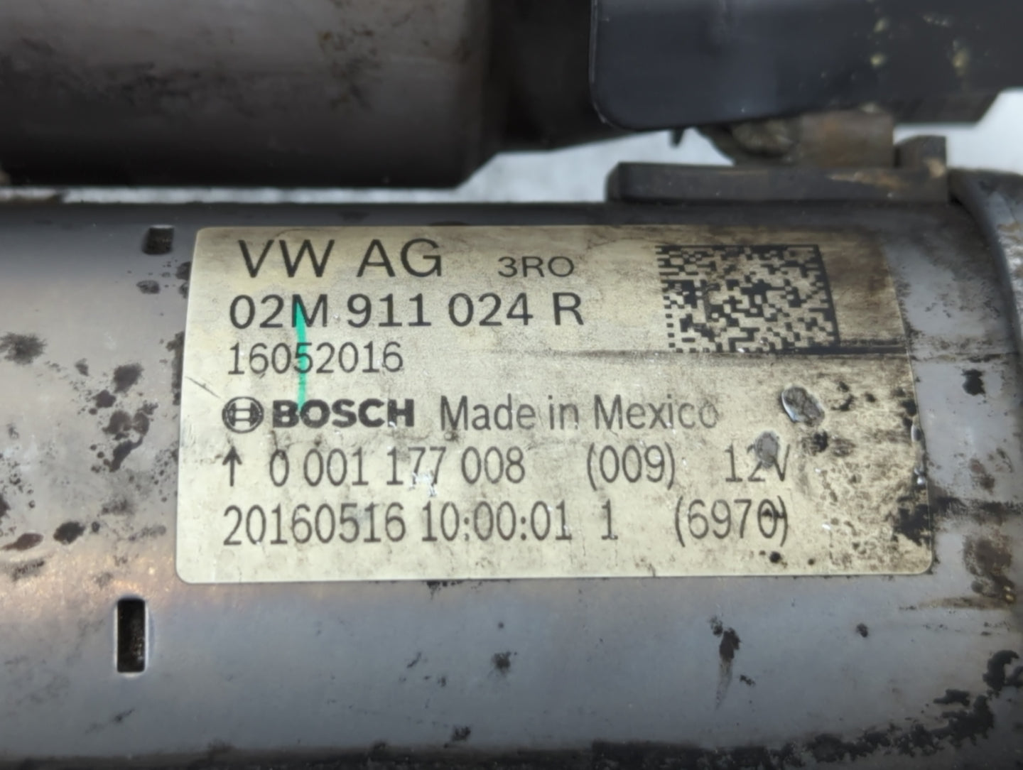 2014 Volkswagen Jetta Car Starter Motor Solenoid OEM P/N:02M 911 024 R Fits Fits 2015 2016 2017 2018 2019 2020 2021 2022 OEM Used Auto Parts - Oemusedautoparts1.com