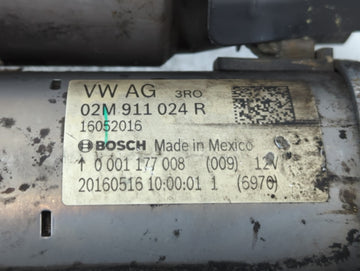 2014 Volkswagen Jetta Car Starter Motor Solenoid OEM P/N:02M 911 024 R Fits Fits 2015 2016 2017 2018 2019 2020 2021 2022 OEM Used Auto Parts