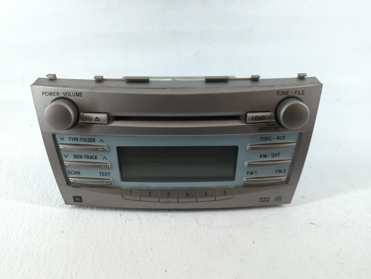 2007-2009 Toyota Camry Radio AM FM Cd Player Receiver Replacement P/N:86120-33A00 Fits Fits 2007 2008 2009 OEM Used Auto Parts - Oemusedautoparts1.com