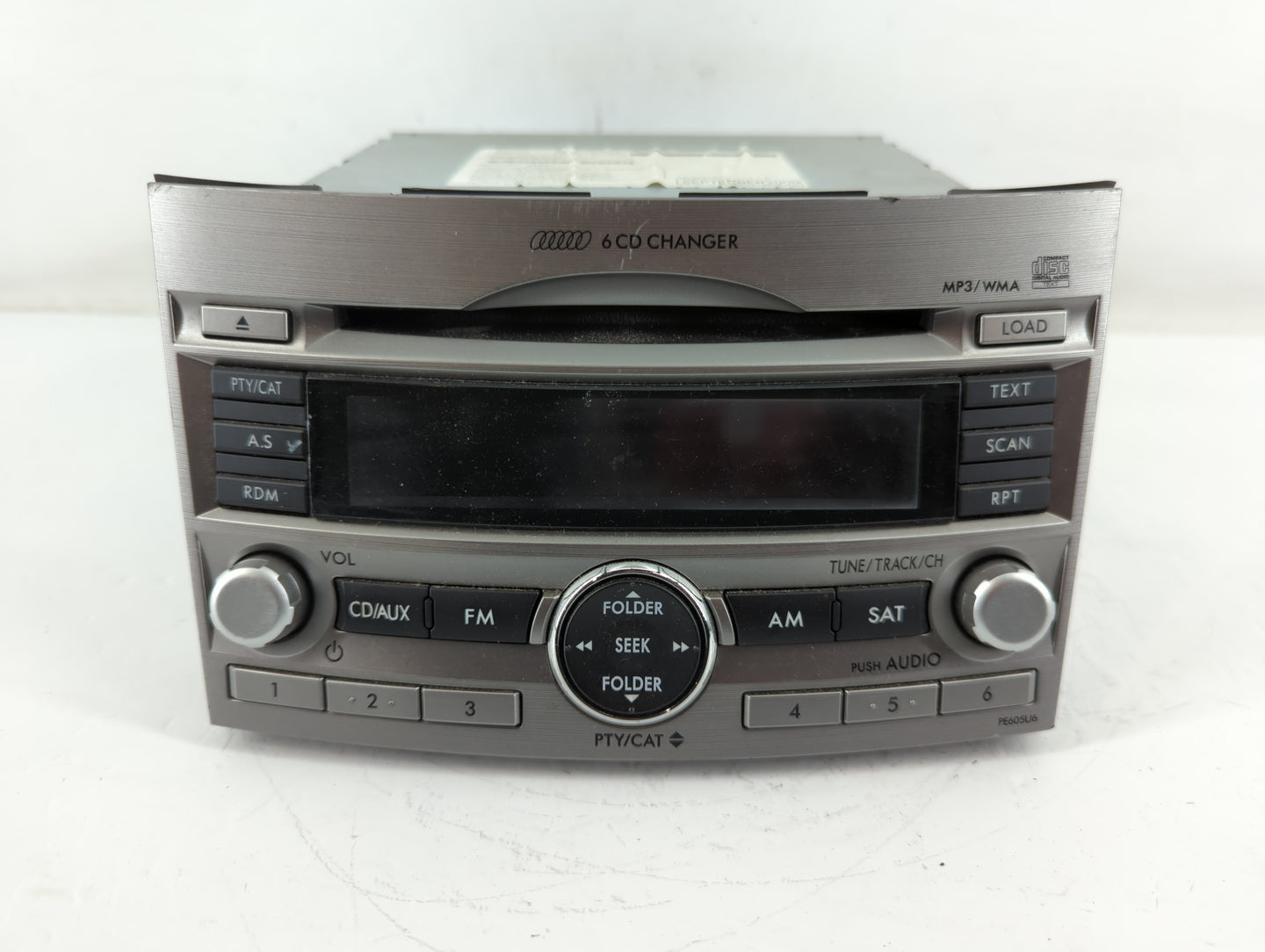 2010-2012 Subaru Legacy Radio AM FM Cd Player Receiver Replacement P/N:86201AJ60A Fits Fits 2010 2011 2012 OEM Used Auto Parts - Oemusedautoparts1.com