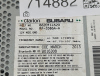 2012-2014 Subaru Impreza Radio AM FM Cd Player Receiver Replacement P/N:86201FJ620 Fits Fits 2012 2013 2014 OEM Used Auto Parts - Oemusedautoparts1.com