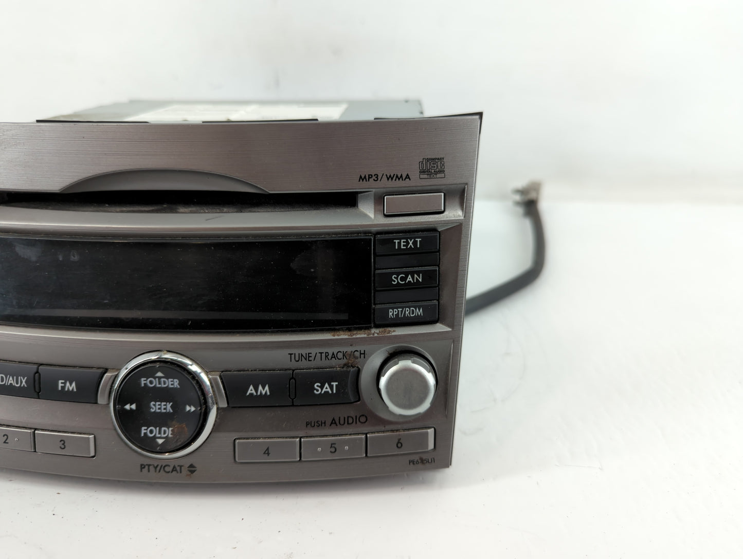 2010-2012 Subaru Legacy Radio AM FM Cd Player Receiver Replacement P/N:86201AJ64A Fits Fits 2010 2011 2012 OEM Used Auto Parts - Oemusedautoparts1.com