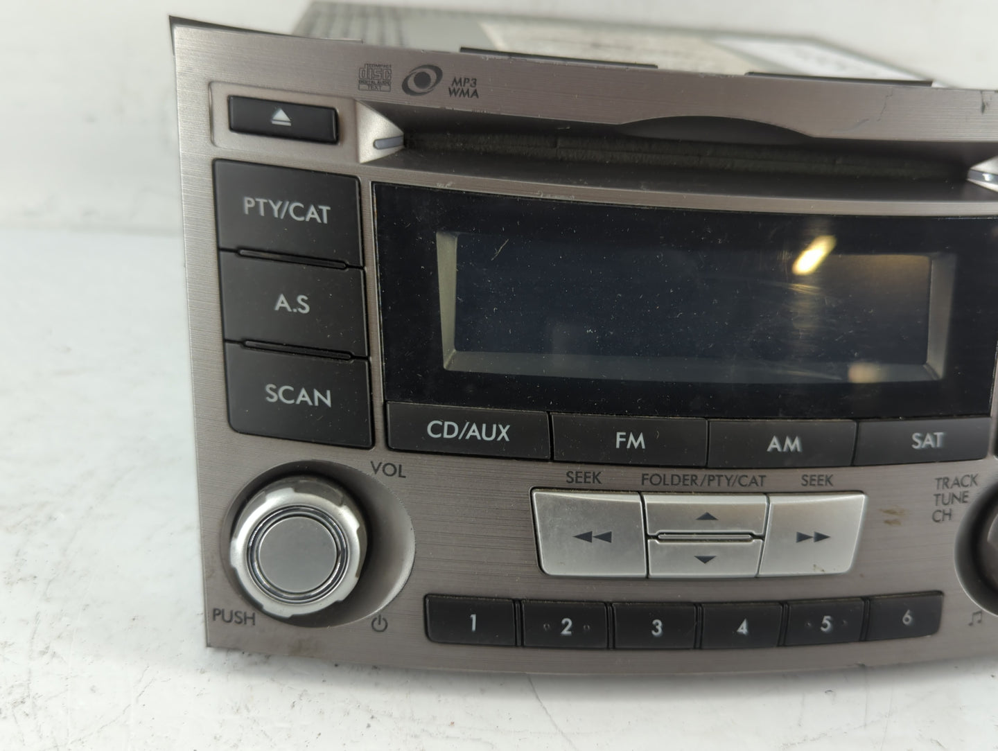 2012-2014 Subaru Legacy Radio AM FM Cd Player Receiver Replacement P/N:86201AJ61A Fits Fits 2012 2013 2014 OEM Used Auto Parts - Oemusedautoparts1.com