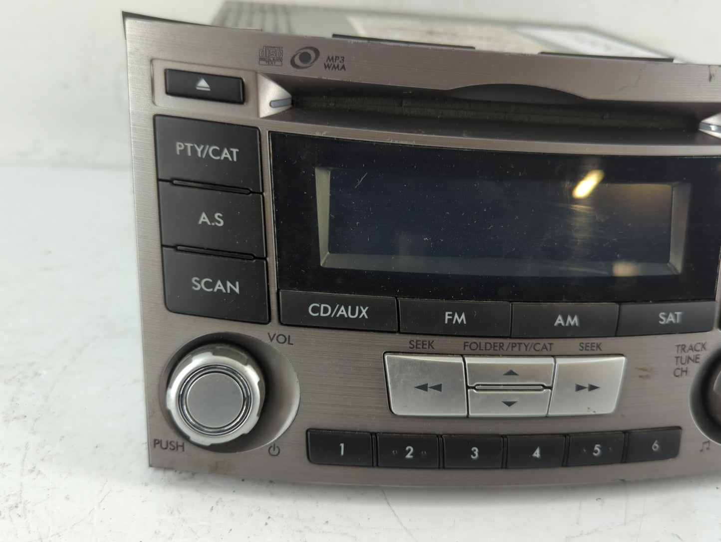 2012-2014 Subaru Legacy Radio AM FM Cd Player Receiver Replacement P/N:86201AJ61A Fits Fits 2012 2013 2014 OEM Used Auto Parts - Oemusedautoparts1.com
