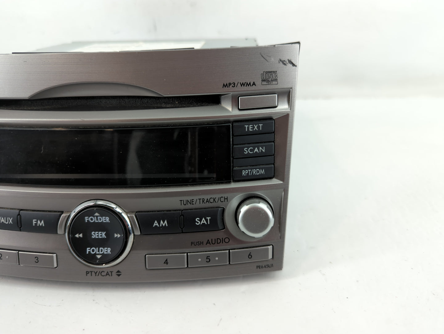 2010-2012 Subaru Legacy Radio AM FM Cd Player Receiver Replacement P/N:86201AJ6A Fits Fits 2010 2011 2012 OEM Used Auto Parts - Oemusedautoparts1.com