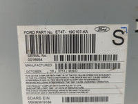 2014 Ford Edge Radio AM FM Cd Player Receiver Replacement P/N:ET4T-19C107-KA Fits OEM Used Auto Parts - Oemusedautoparts1.com