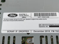 2019-2020 Ford Fusion Radio AM FM Cd Player Receiver Replacement P/N:KS7T-18D818-BB Fits Fits 2019 2020 OEM Used Auto Parts - Oemusedautoparts1.com