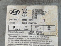 2012-2014 Hyundai Sonata Radio AM FM Cd Player Receiver Replacement P/N:96180-3Q700 Fits Fits 2012 2013 2014 OEM Used Auto Parts - Oemusedautoparts1.com