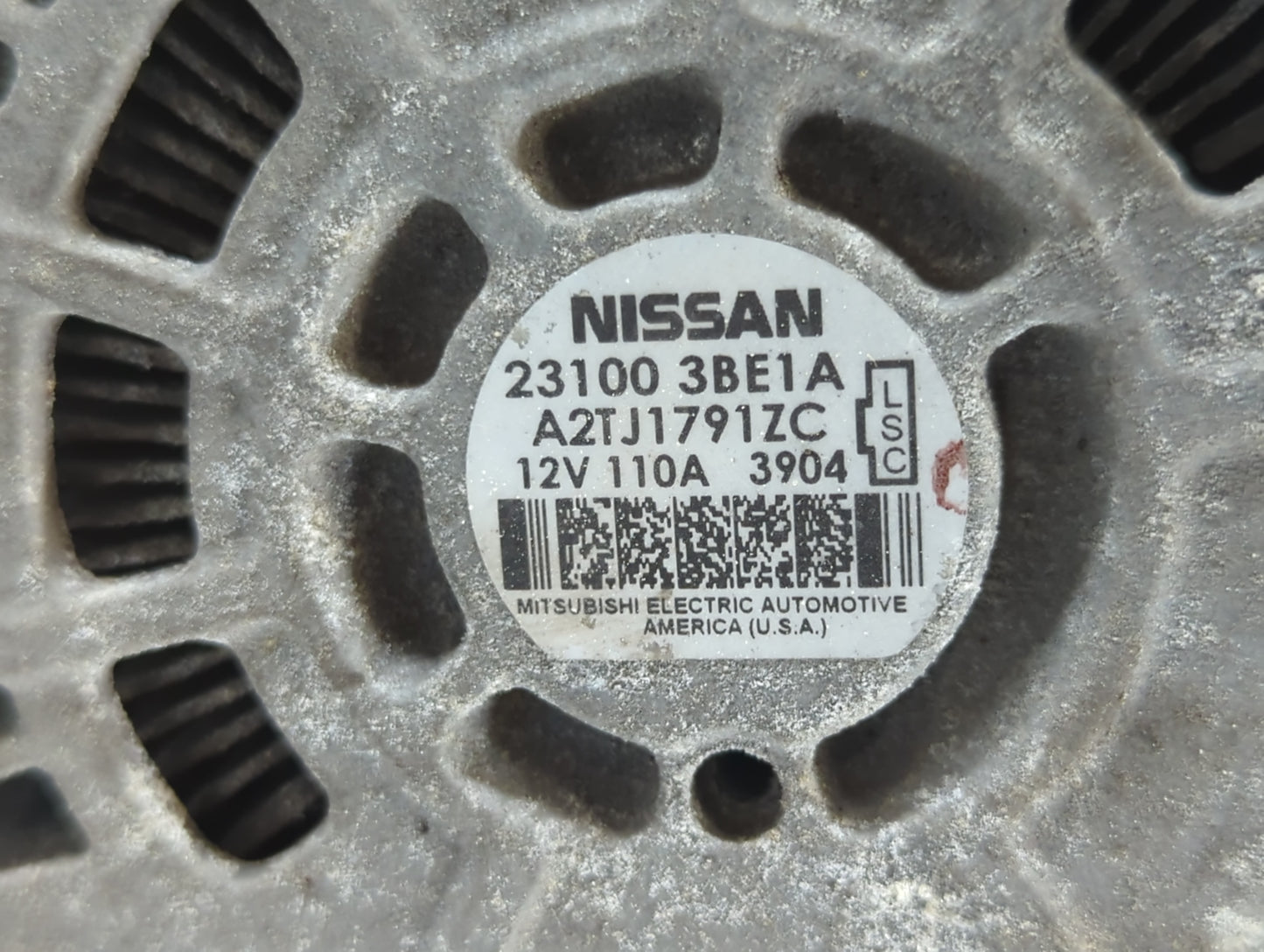 2012-2019 Nissan Versa Alternator Replacement Generator Charging Assembly Engine OEM P/N:23100 3BE1A Fits OEM Used Auto Parts - Oemusedautoparts1.com