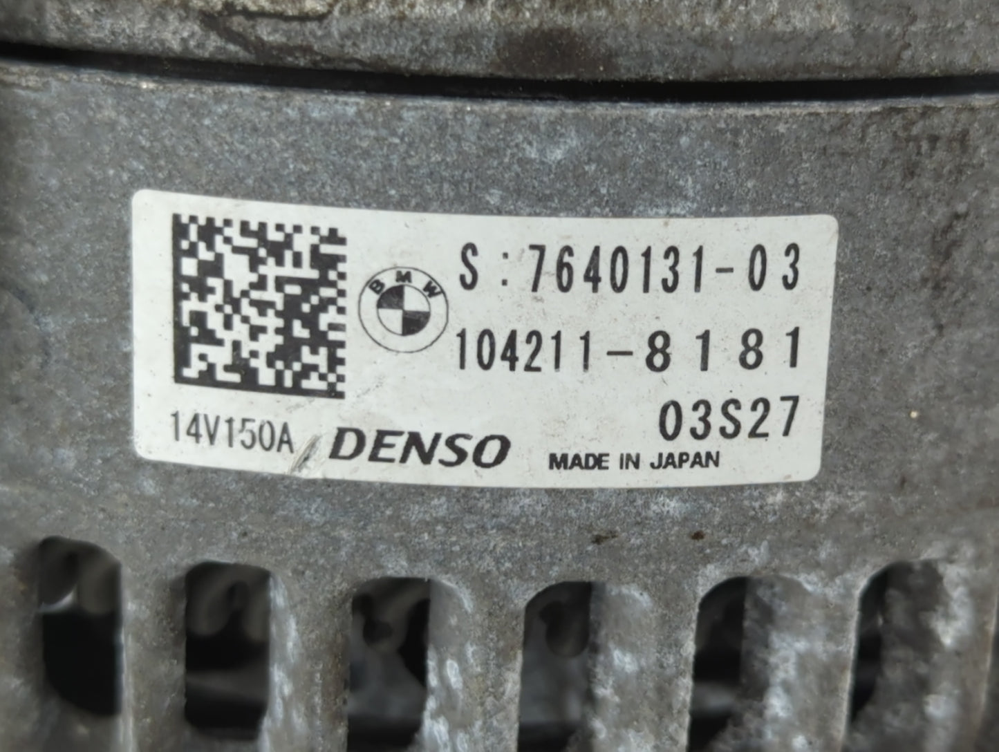 2016-2019 Mini Cooper Alternator Replacement Generator Charging Assembly Engine OEM P/N:104211-8181 Fits Fits 2016 2017 2018 2019 OEM Used Auto Parts - Oemusedautoparts1.com