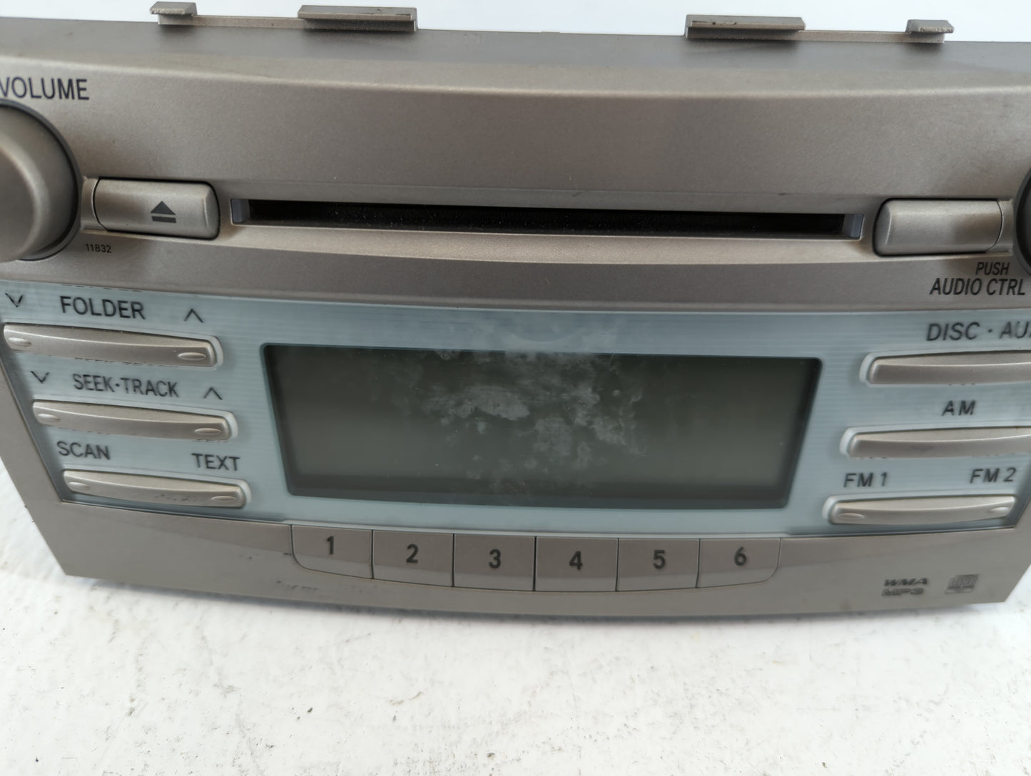 2007-2009 Toyota Camry Radio AM FM Cd Player Receiver Replacement P/N:86120-06181 Fits Fits 2007 2008 2009 OEM Used Auto Parts - Oemusedautoparts1.com