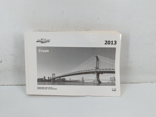 2013 Chevrolet Cruze Owners Manual Book Guide P/N:22771025 OEM Used Auto Parts - Oemusedautoparts1.com