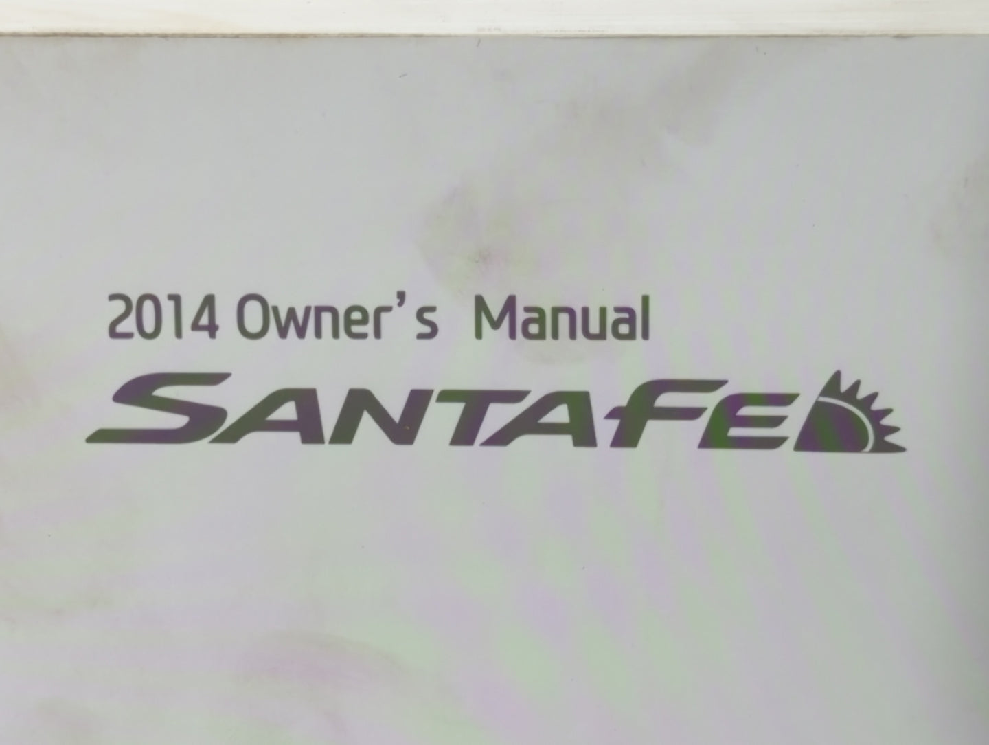 2014 Hyundai Santa Fe Owners Manual Book Guide P/N:EB80-EU30B OEM Used Auto Parts - Oemusedautoparts1.com