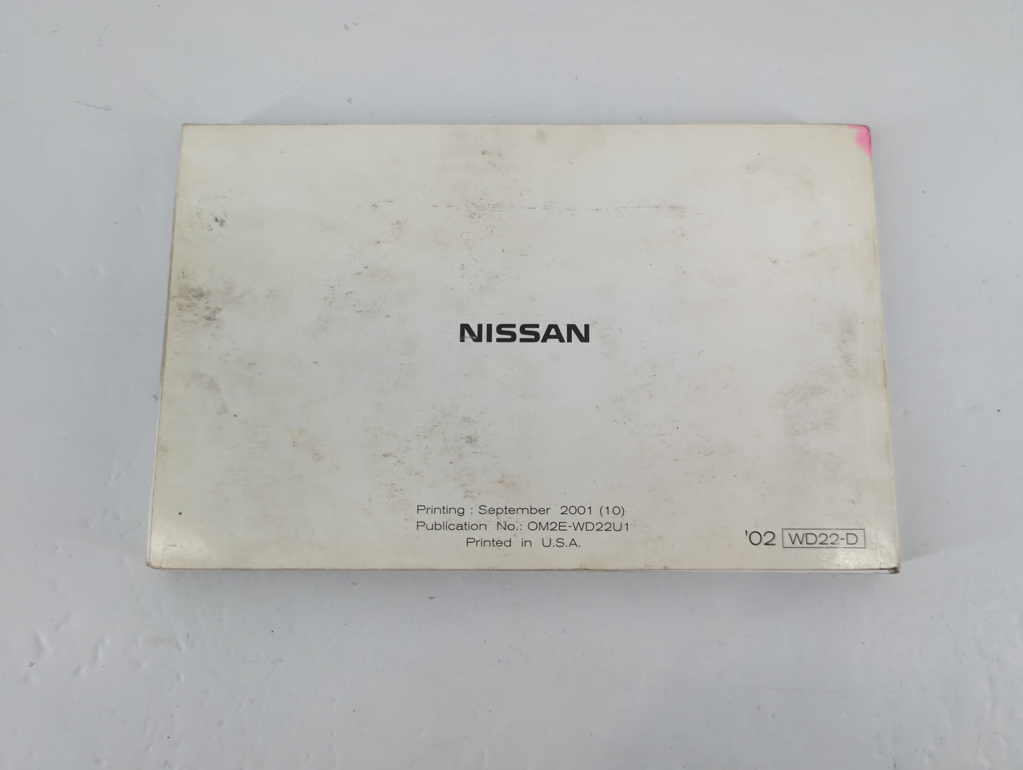 2002 Nissan Xterra Owners Manual Book Guide P/N:OM2E-WD22U1 OEM Used Auto Parts - Oemusedautoparts1.com