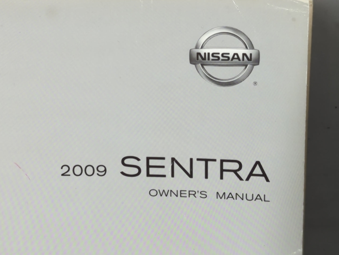 2009 Nissan Sentra Owners Manual Book Guide P/N:0M9E-0B16U2 OEM Used Auto Parts - Oemusedautoparts1.com