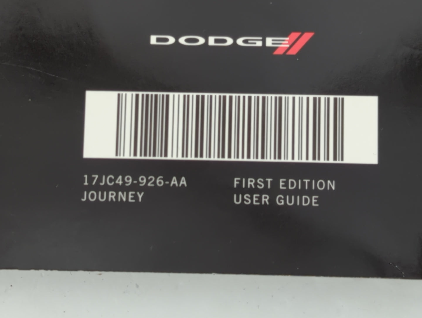 2017 Dodge Journey Owners Manual Book Guide P/N:17JC49-926-AA OEM Used Auto Parts - Oemusedautoparts1.com