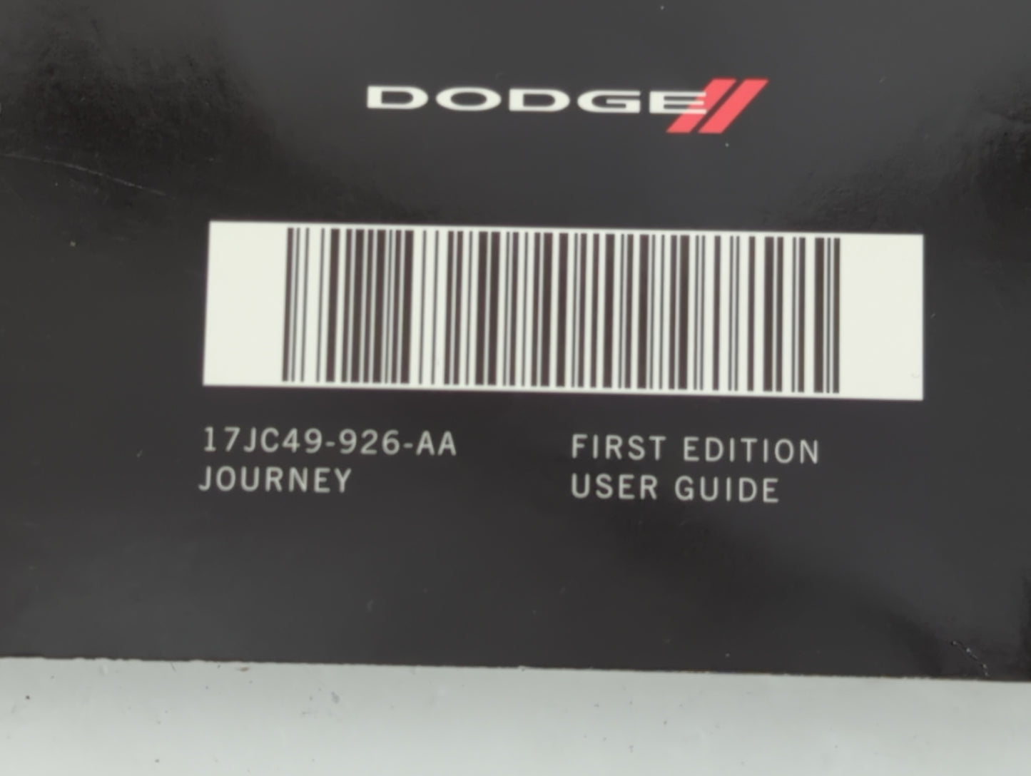 2017 Dodge Journey Owners Manual Book Guide P/N:17JC49-926-AA OEM Used Auto Parts - Oemusedautoparts1.com