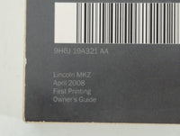 2009 Lincoln Mkz Owners Manual Book Guide P/N:9H6J 19A321 AA OEM Used Auto Parts - Oemusedautoparts1.com