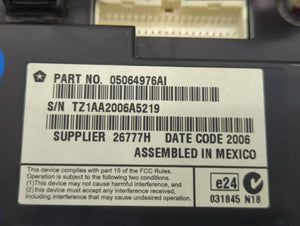 2018-2020 Dodge Journey Radio AM FM Cd Player Receiver Replacement P/N:05064976AI Fits Fits 2018 2019 2020 OEM Used Auto Parts