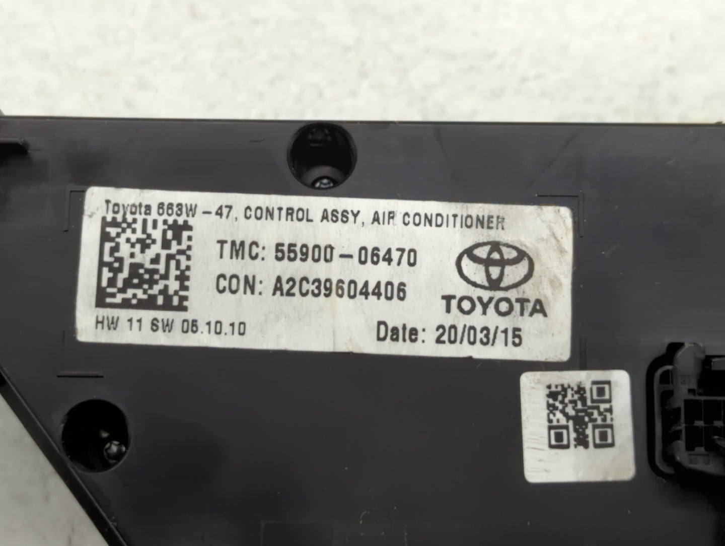 2018-2022 Toyota Camry Climate Control Module Temperature AC/Heater Replacement P/N:55900-06470 Fits Fits 2018 2019 2020 2021 2022 OEM Used Auto Parts - Oemusedautoparts1.com