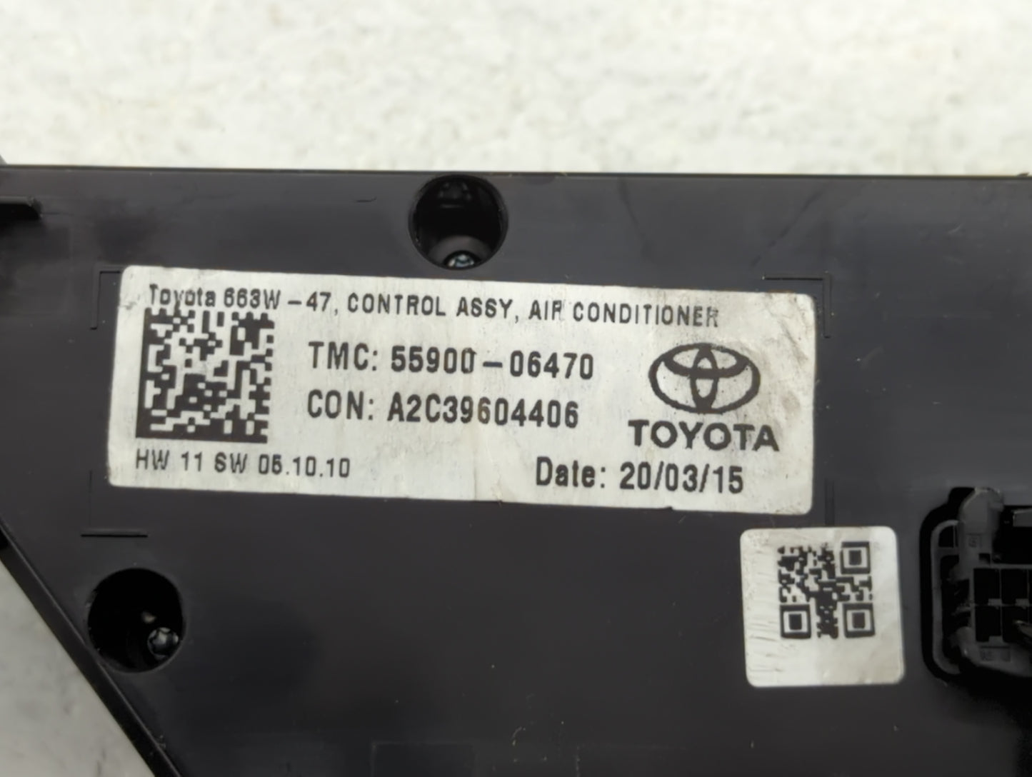 2018-2022 Toyota Camry Climate Control Module Temperature AC/Heater Replacement P/N:55900-06470 Fits Fits 2018 2019 2020 2021 2022 OEM Used Auto Parts - Oemusedautoparts1.com