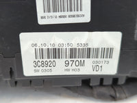 2010-2011 Volkswagen Cc Instrument Cluster Speedometer Gauges P/N:3C8920 970M Fits Fits 2010 2011 OEM Used Auto Parts - Oemusedautoparts1.com