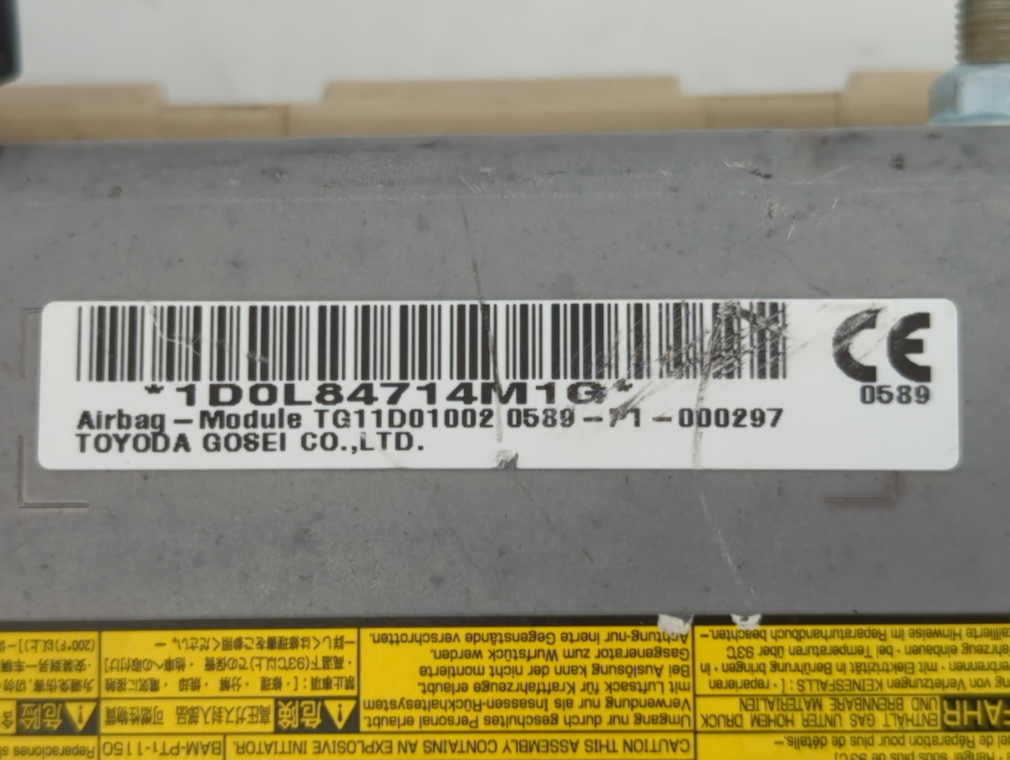 2013-2018 Lexus Es300h Air Bag Driver Left Knee OEM P/N:1D0L84714M1G Fits Fits 2013 2014 2015 2016 2017 2018 OEM Used Auto Parts - Oemusedautoparts1.com