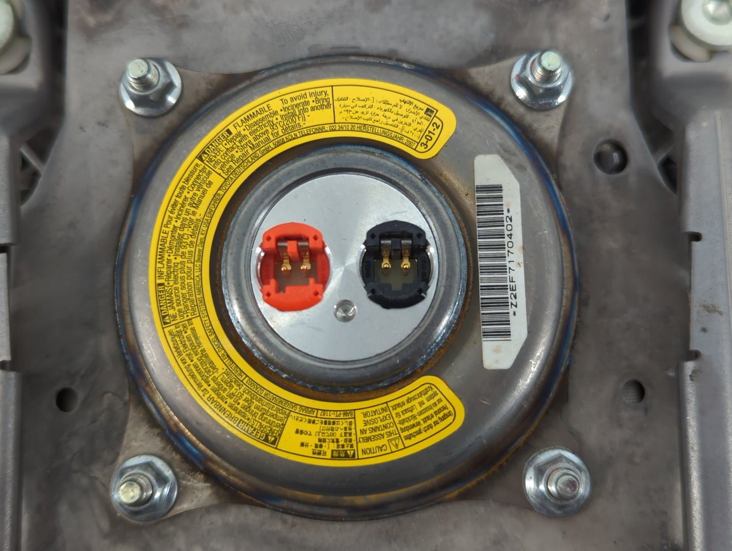 2007-2011 Toyota Camry Air Bag Driver Left Steering Wheel Mounted P/N:2EE7151806 Fits Fits 2007 2008 2009 2010 2011 OEM Used Auto Parts - Oemusedautoparts1.com