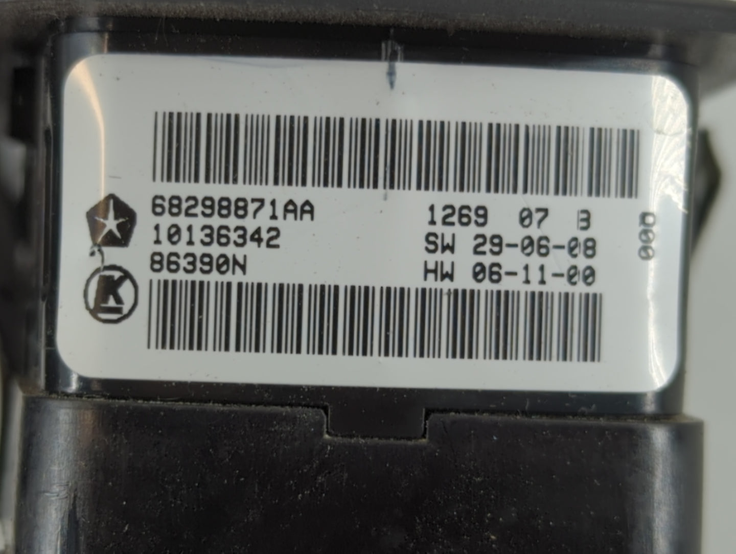 2019 Dodge Caravan Master Power Window Switch Replacement Driver Side Left P/N:68298871AA Fits OEM Used Auto Parts - Oemusedautoparts1.com
