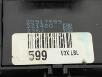 2010-2017 Chevrolet Equinox Master Power Window Switch Replacement Driver Side Left P/N:321480 20917599 Fits OEM Used Auto Parts - Oemusedautoparts1.com