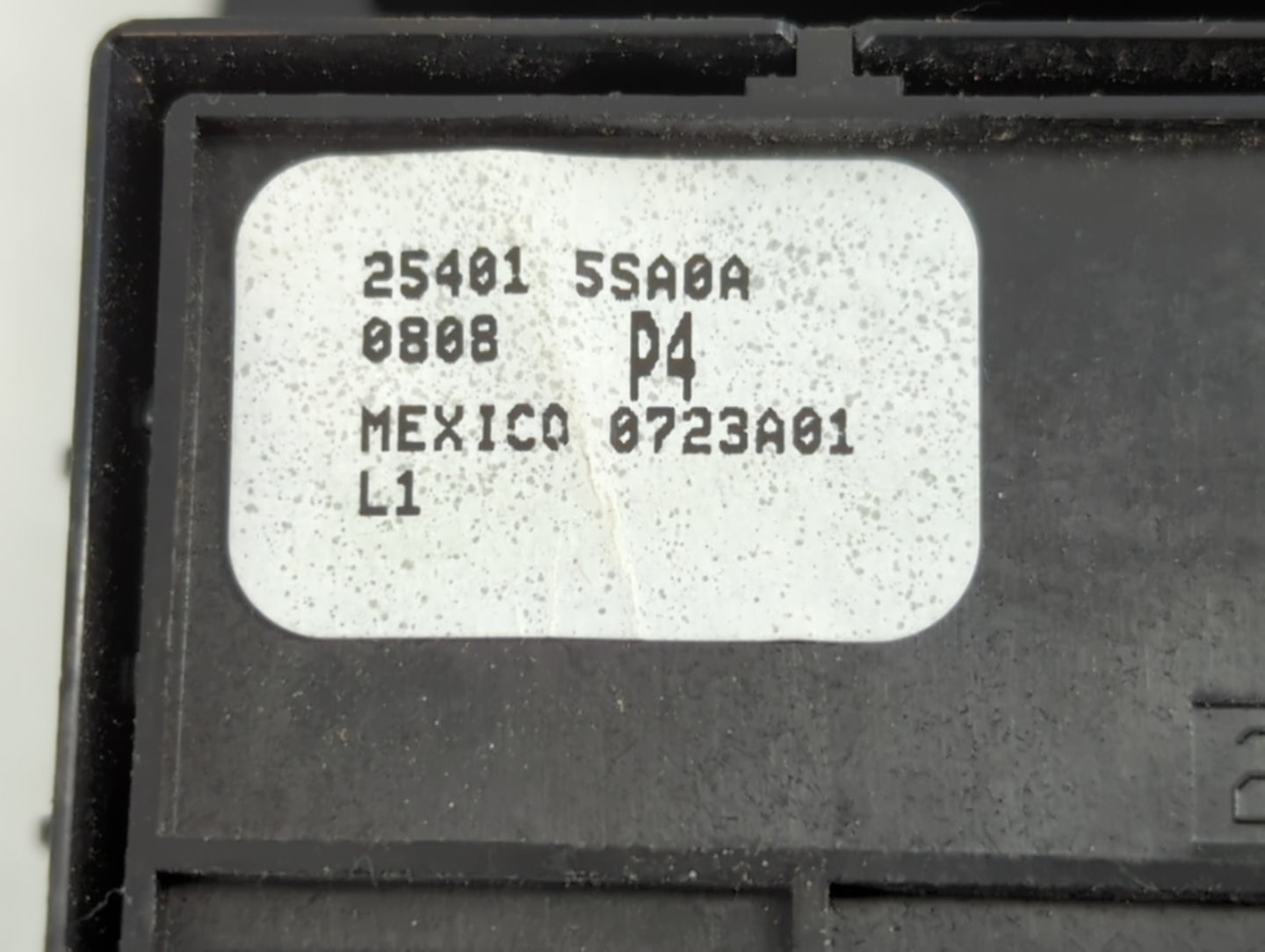 2018-2021 Nissan Leaf Master Power Window Switch Replacement Driver Side Left P/N:25401 5SA0A Fits Fits 2018 2019 2020 2021 OEM Used Auto Parts - Oemusedautoparts1.com