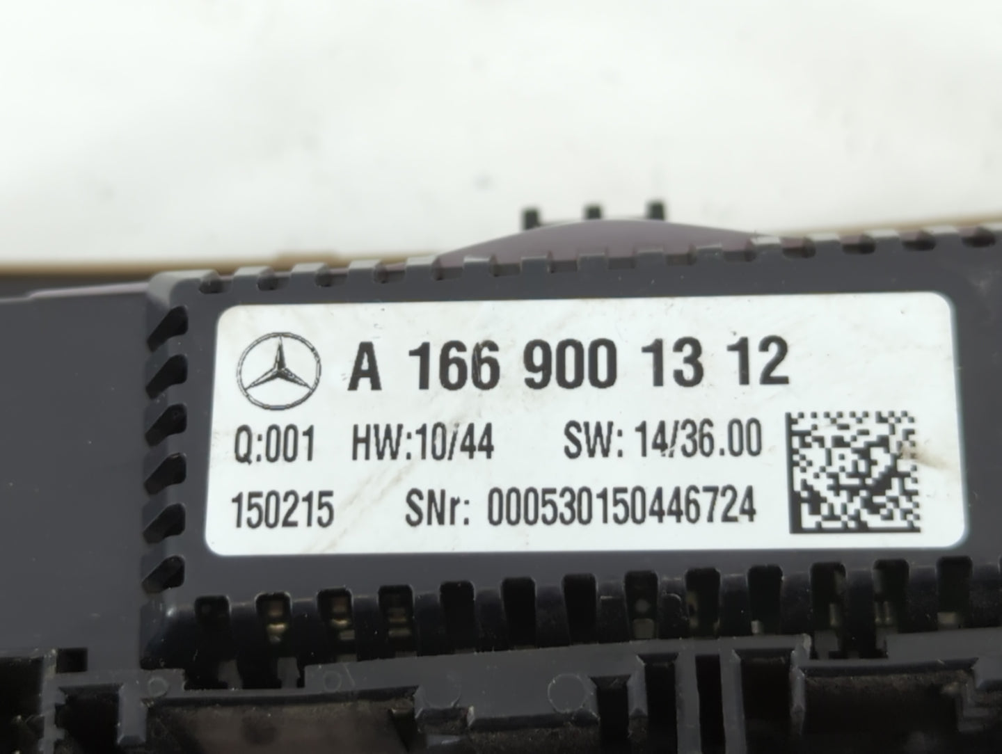 2015 Mercedes-Benz Ml250 Climate Control Module Temperature AC/Heater Replacement P/N:A 166 900 13 12 Fits Fits 2016 OEM Used Auto Parts - Oemusedautoparts1.com