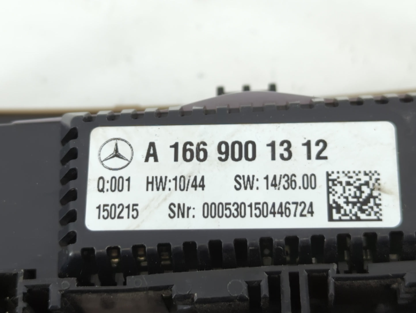 2015 Mercedes-Benz Ml250 Climate Control Module Temperature AC/Heater Replacement P/N:A 166 900 13 12 Fits Fits 2016 OEM Used Auto Parts - Oemusedautoparts1.com