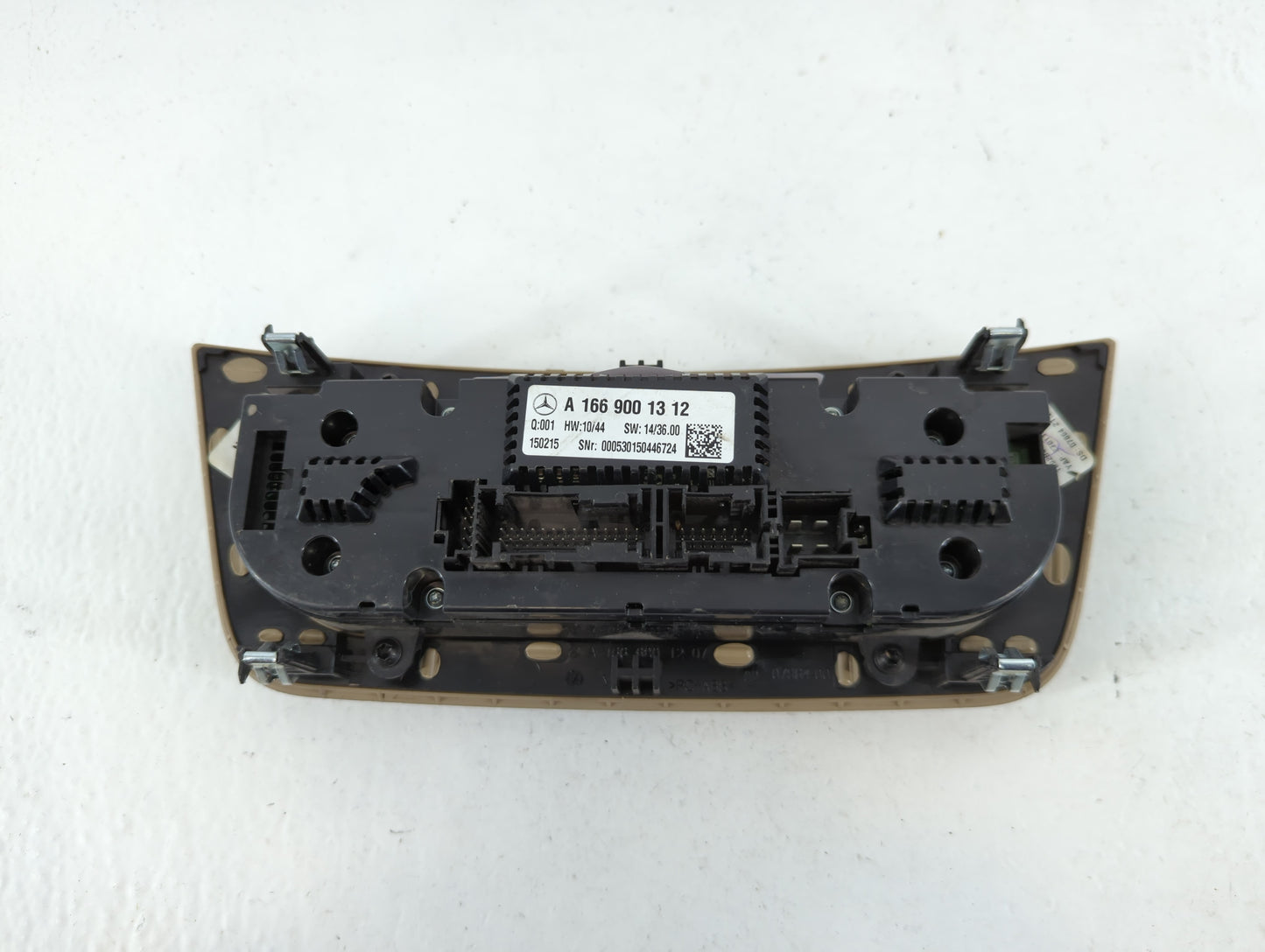 2015 Mercedes-Benz Ml250 Climate Control Module Temperature AC/Heater Replacement P/N:A 166 900 13 12 Fits Fits 2016 OEM Used Auto Parts - Oemusedautoparts1.com