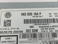 2013-2015 Volkswagen Passat Radio AM FM Cd Player Receiver Replacement P/N:1K0 035 164 F Fits Fits 2013 2014 2015 OEM Used Auto Parts - Oemusedautoparts1.com