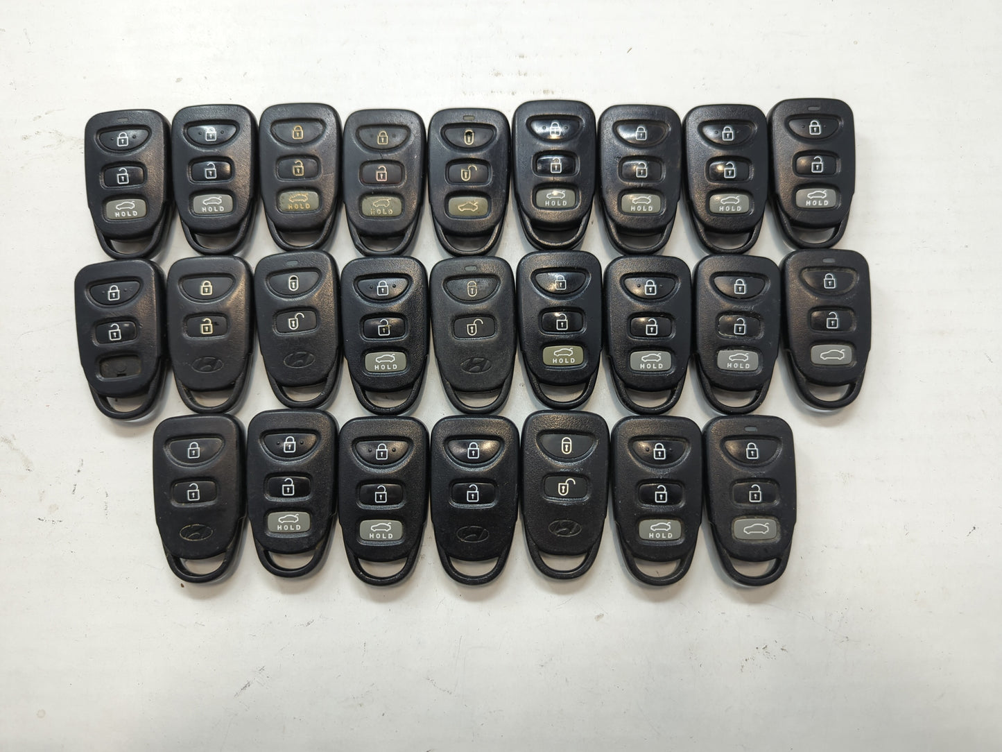 Lot of 25 Hyundai Keyless Entry Remote Fob MIXED FCC IDS MIXED PART - Oemusedautoparts1.com