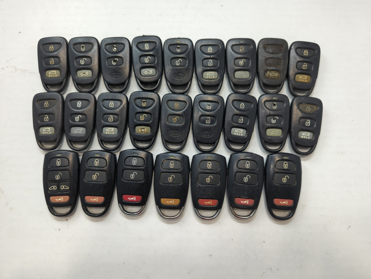Lot of 25 Kia Keyless Entry Remote Fob MIXED FCC IDS MIXED PART NUMBERS - Oemusedautoparts1.com