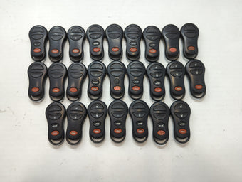 compare product Lot of 25 Dodge Keyless Entry Remote Fob MIXED FCC IDS MIXED PART NUMBERS