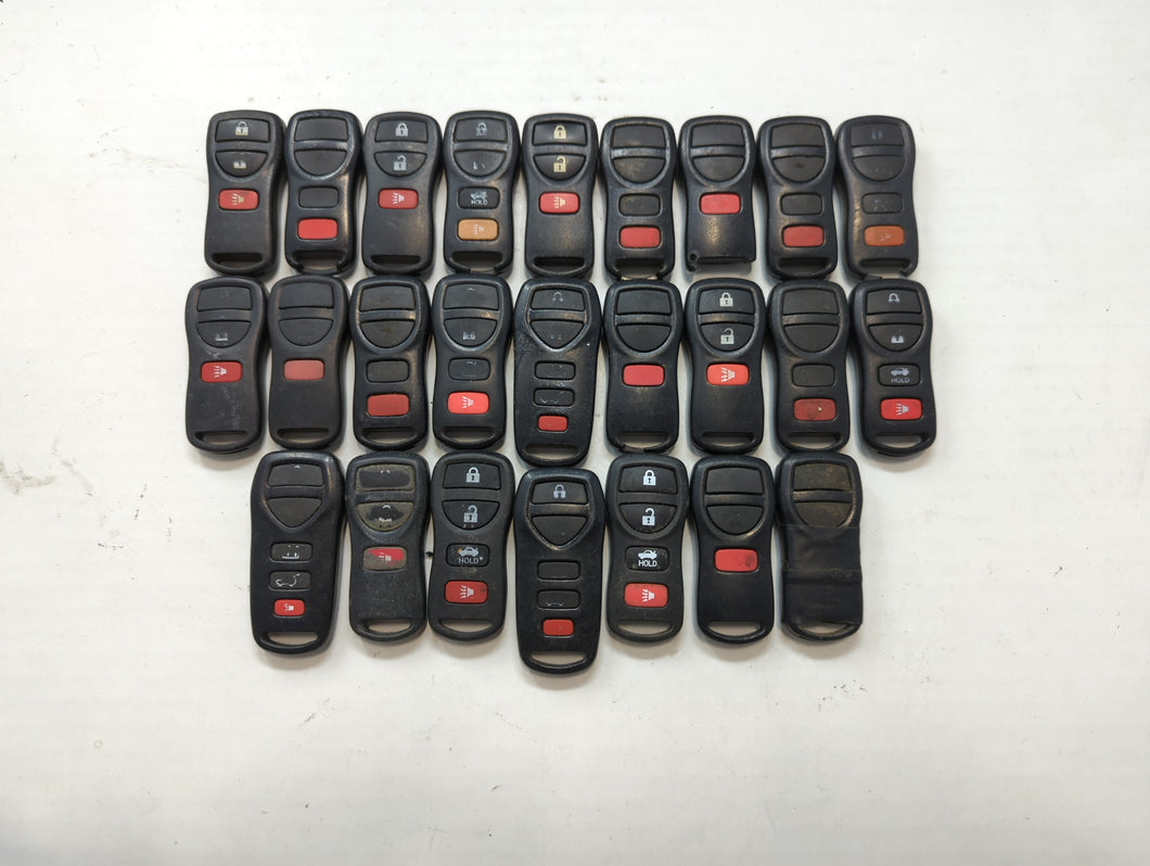 Lot of 25 Nissan Keyless Entry Remote Fob MIXED FCC IDS MIXED PART