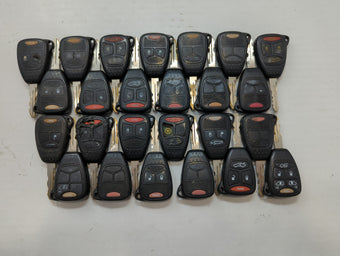 compare product Lot of 25 Dodge Keyless Entry Remote Fob MIXED FCC IDS MIXED PART NUMBERS