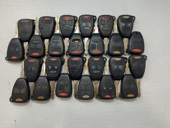 compare product Lot of 25 Dodge Keyless Entry Remote Fob MIXED FCC IDS MIXED PART NUMBERS