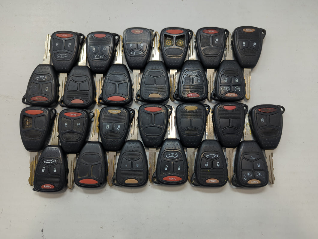 Lot of 25 Dodge Keyless Entry Remote Fob MIXED FCC IDS MIXED PART NUMBERS