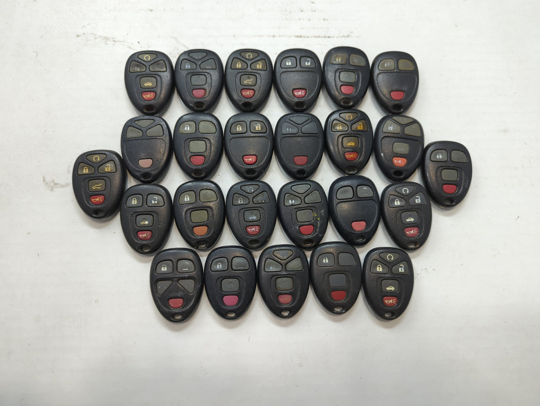 Lot of 25 Chevrolet Keyless Entry Remote Fob MIXED FCC IDS MIXED PART