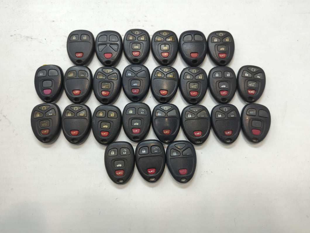 Lot of 25 Chevrolet Keyless Entry Remote Fob MIXED FCC IDS MIXED PART