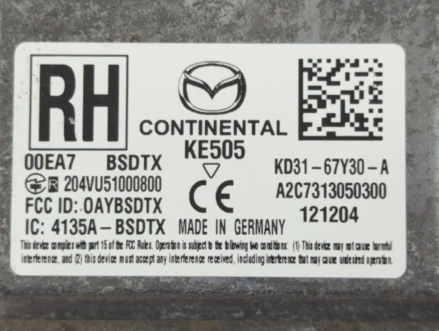 2013-2015 Mazda Cx-5 Chassis Control Module Ccm Bcm Body Control - Oemusedautoparts1.com