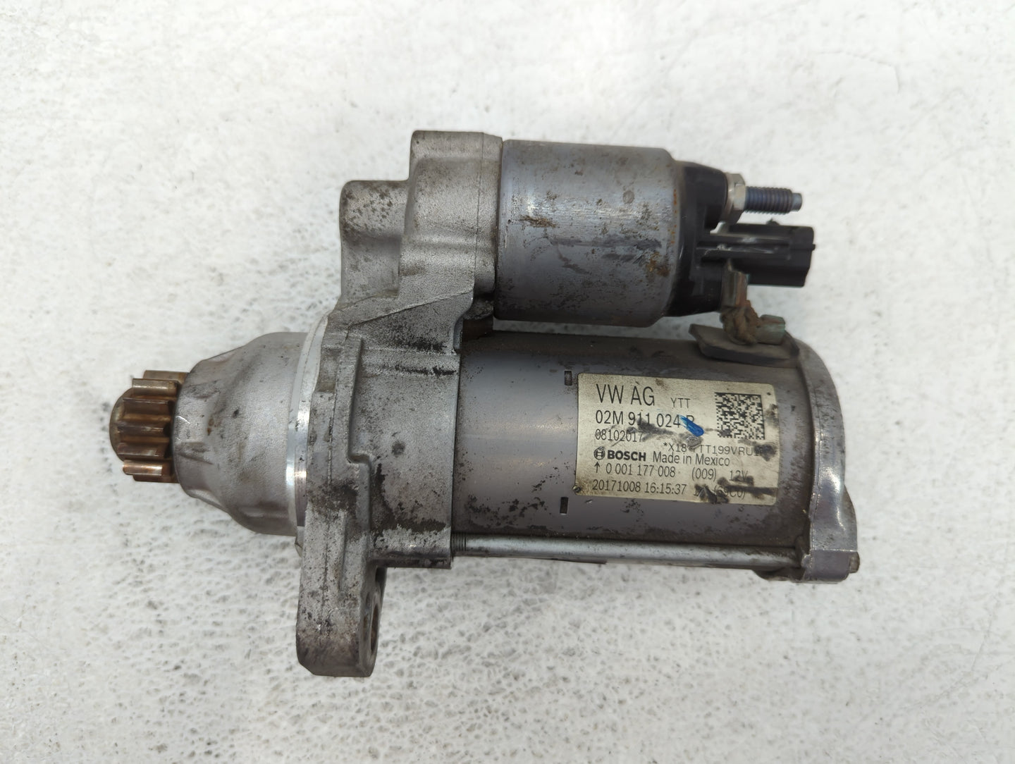 2014 Volkswagen Jetta Car Starter Motor Solenoid OEM P/N:02M 911 024 P Fits Fits 2015 2016 2017 2018 2019 2020 2021 2022 OEM Used Auto Parts - Oemusedautoparts1.com