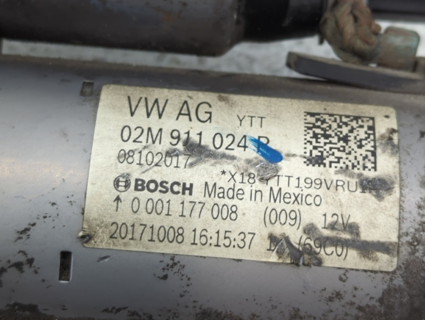 2014 Volkswagen Jetta Car Starter Motor Solenoid OEM P/N:02M 911 024 P Fits Fits 2015 2016 2017 2018 2019 2020 2021 2022 OEM Used Auto Parts - Oemusedautoparts1.com
