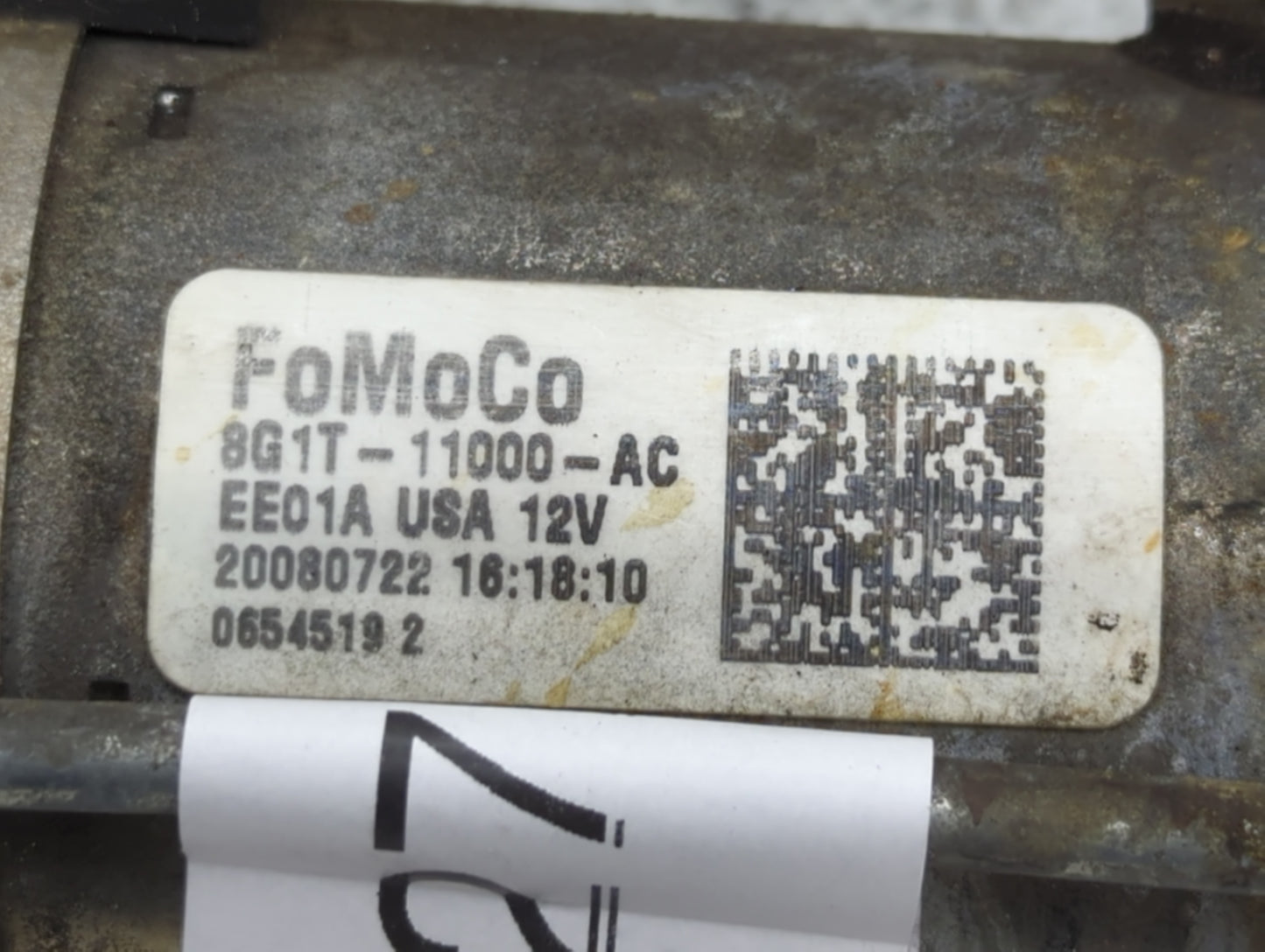 2007-2018 Ford Edge Car Starter Motor Solenoid OEM P/N:8G1T-11000-AC 1355CI Fits OEM Used Auto Parts - Oemusedautoparts1.com